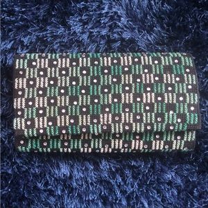 $10 bundled with any other closet item - NWOT - Embroidered Clutch, Green